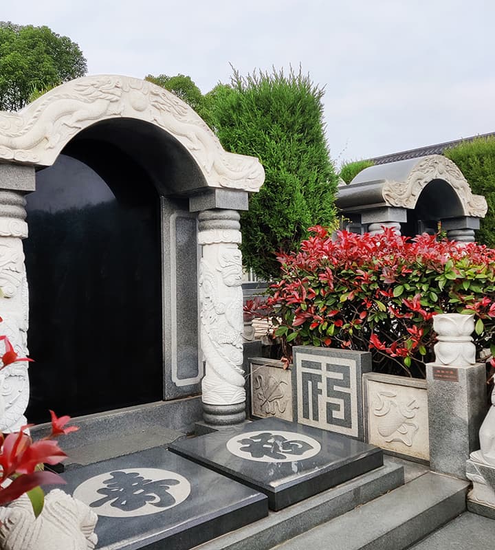 龙墅公墓传统立碑